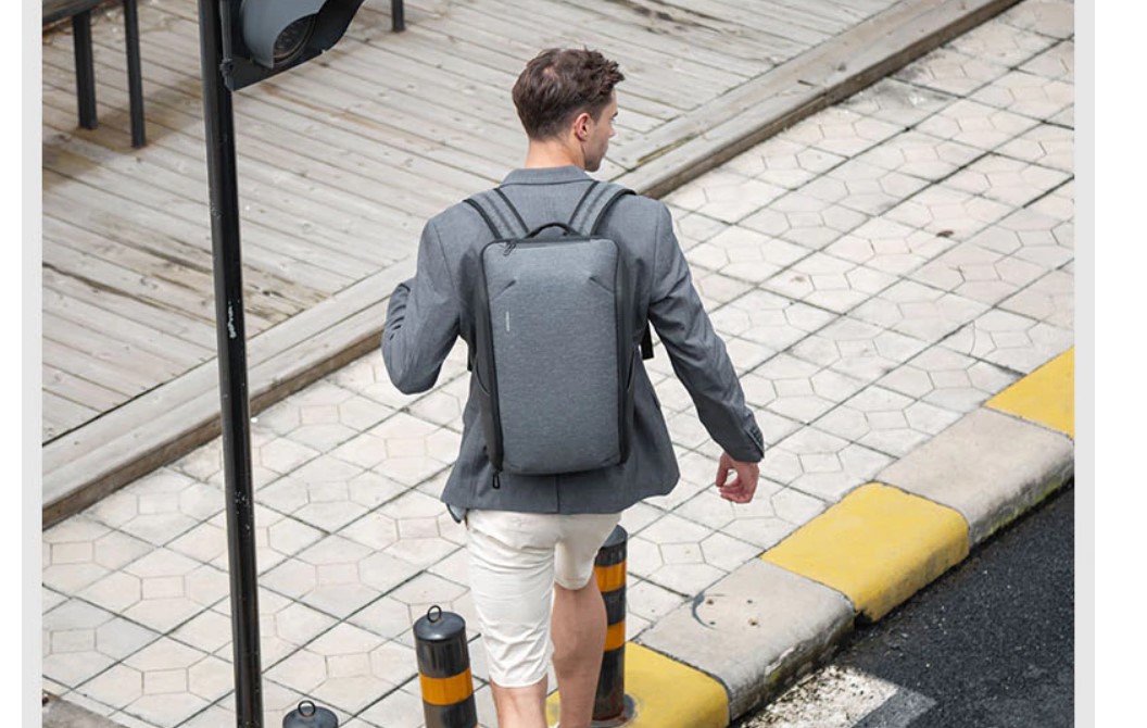 Men's Melange Grey Laptop Backpack