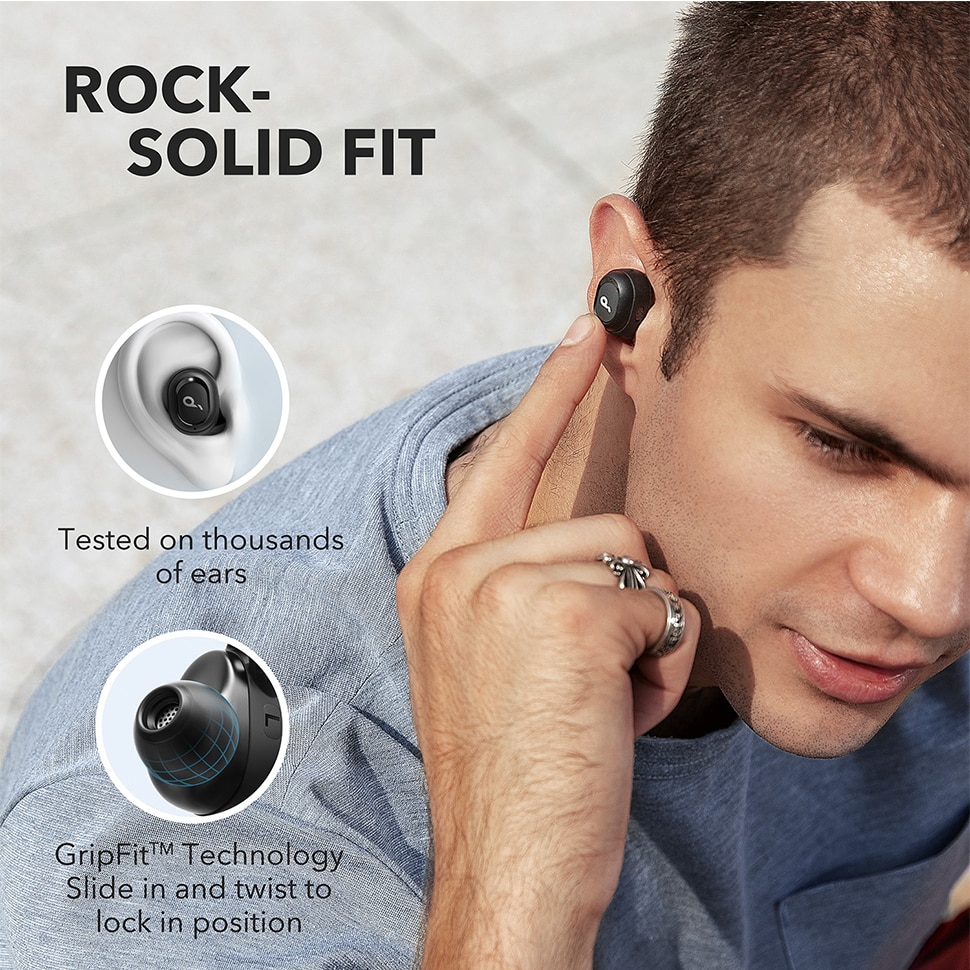 Sweatproof Noise Isolation Wireless Earphones with Bluetooth 5.0