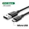 Micro USB PVC Black