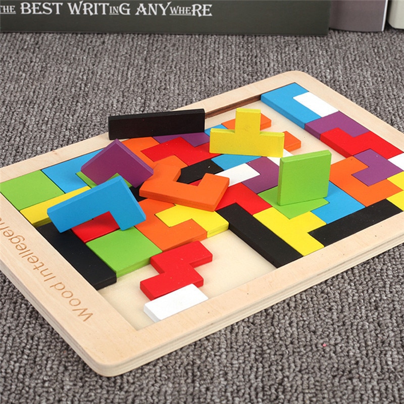 Wooden 3D Tetris Puzzle