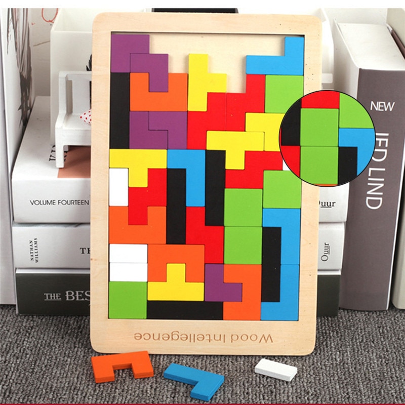 Wooden 3D Tetris Puzzle