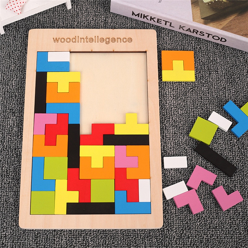 Wooden 3D Tetris Puzzle