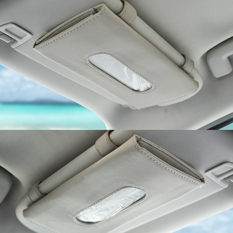 Car Sun Visor Mounted Tissue Box