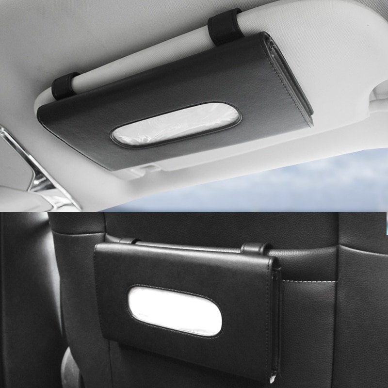 Car Sun Visor Mounted Tissue Box