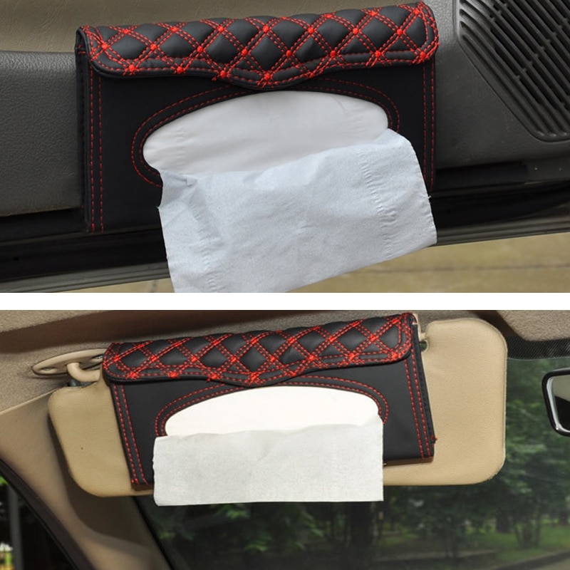 Car Sun Visor Mounted Tissue Box
