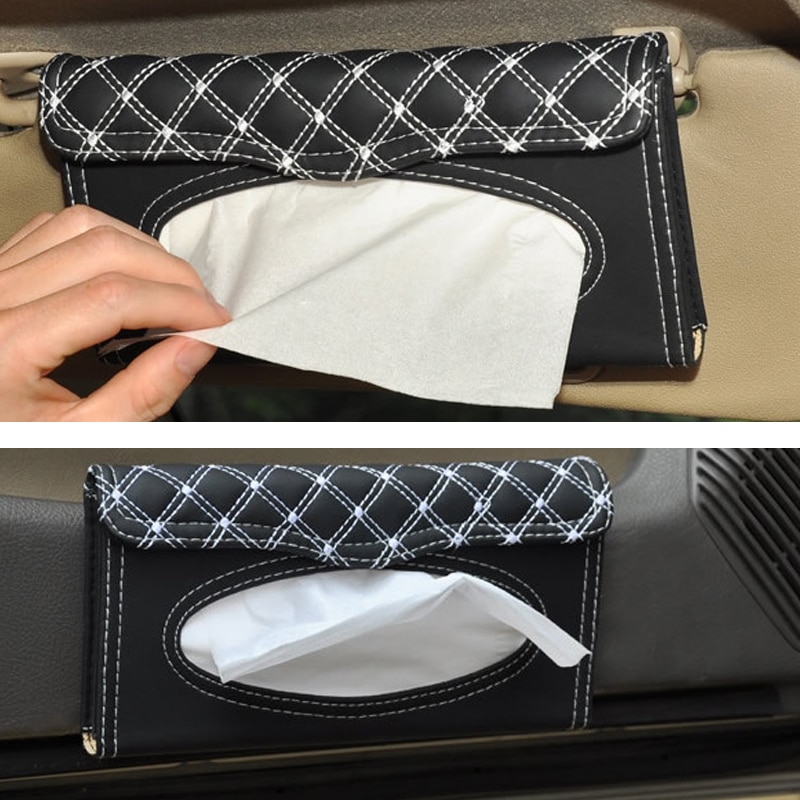 Car Sun Visor Mounted Tissue Box